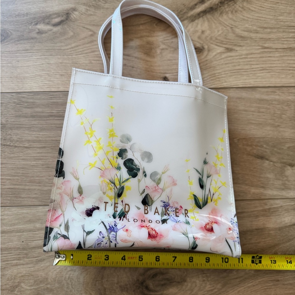 Ted Baker Cream Mini Floral Patent Tote